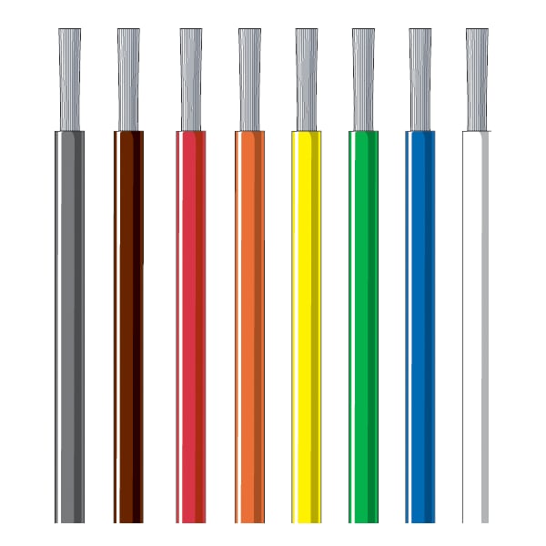 Primary Wire, Marine, 16 AWG, 1C C, Yellow, PVC, Stranded, 600V, 100 ft.